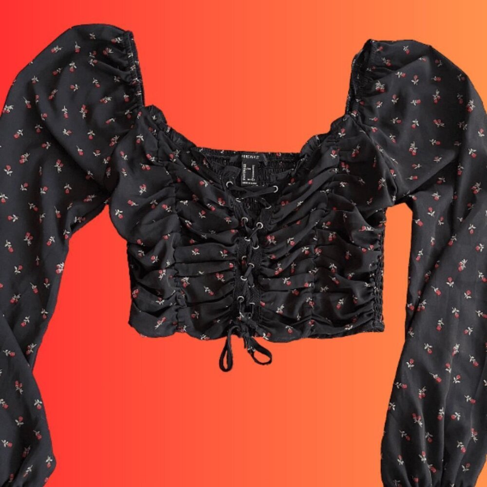 Rose Corset Crop Top
